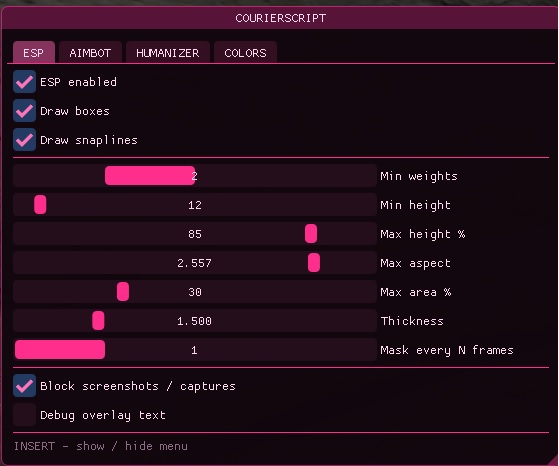 KalCraft FULL — меню ESP